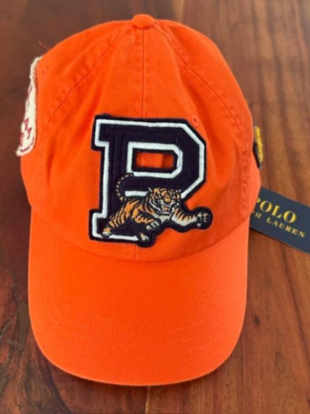 NWT POLO RALPH LAUREN 1 OF 1 ORANGE LETTERMAN P TIGER RLPC 67 FOOTBALL HAT CAP
